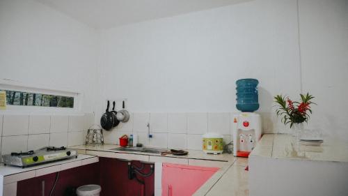 Η κουζίνα ή μικρή κουζίνα στο Homestay sembiring