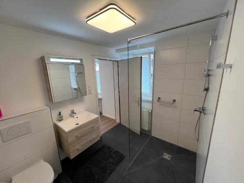 Koupelna v ubytování Rohrspitz Ferienwohnung