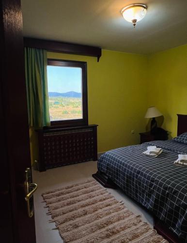a bedroom with a bed and a window at Vila Milena in Žabljak