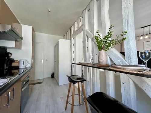 Dapur atau dapur kecil di Proche Seine - Studio - 2 pers