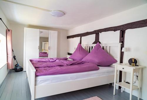 Ένα ή περισσότερα κρεβάτια σε δωμάτιο στο Ferienhaus Shiva