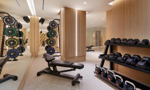 Fitness centrum a/nebo fitness zařízení v ubytování Hipotels Flamenco
