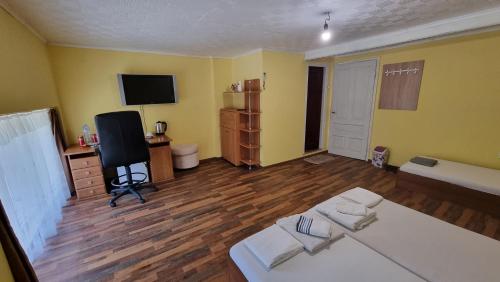 TV a/nebo společenská místnost v ubytování Old Style