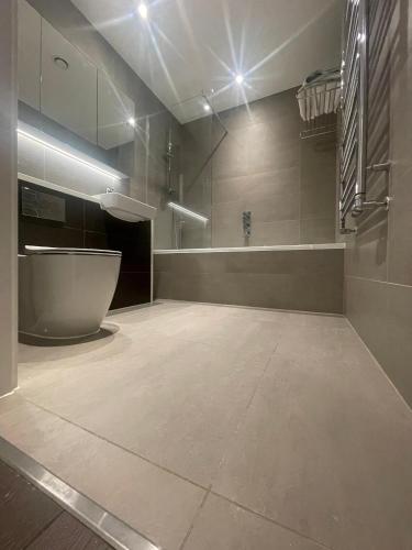 a large bathroom with a tub and a sink at Busco Properties in London