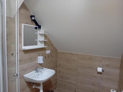 Koupelna v ubytování Apartmány u lesa