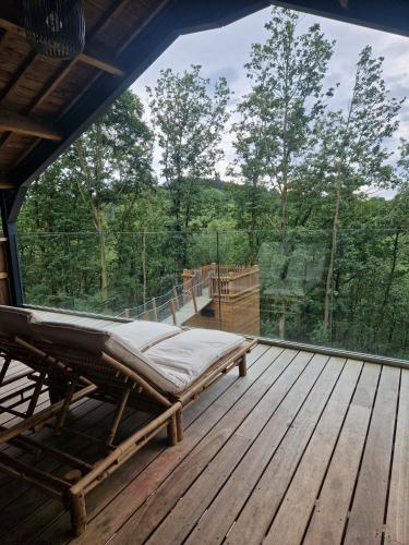 Balkón nebo terasa v ubytování Gîte DDS
