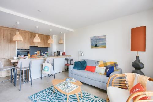 Dapur atau dapur kecil di 25m de la plage, vue mer, appartement pour 4