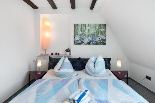 Postel nebo postele na pokoji v ubytování Ferienwohnung Vierheller