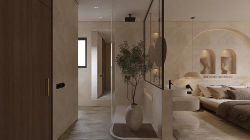 Ένα ή περισσότερα κρεβάτια σε δωμάτιο στο Kove Hotel by The Pyramids