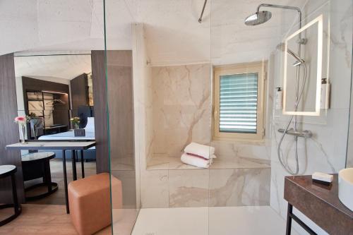 Koupelna v ubytování Hotel Leonessa