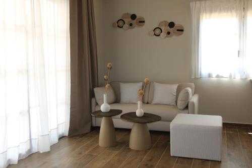 Χώρος καθιστικού στο Liotopos Villas