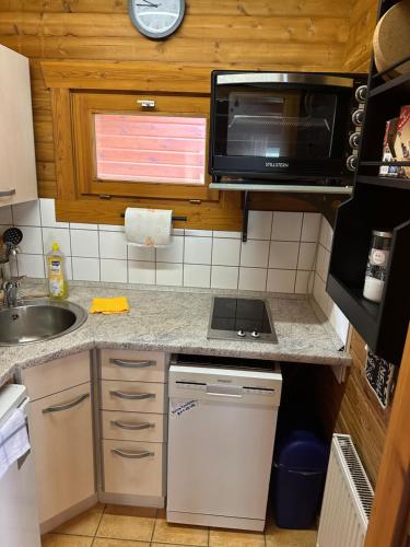 Kuchyň nebo kuchyňský kout v ubytování Ferienwohnungen Forellengrund Schierke