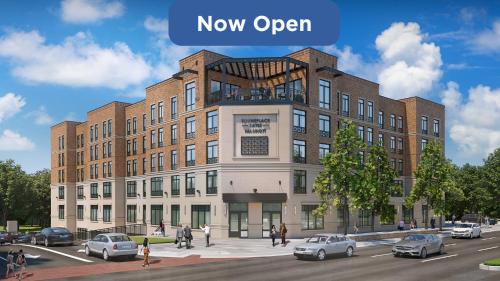 an architectural rendering of a new apartment building at TownePlace Suites by Marriott Memphis Germantown in Memphis