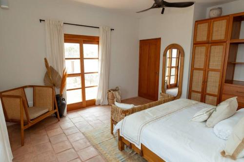 Postel nebo postele na pokoji v ubytování Pedasí, Playa Los Destiladeros Casa Serena