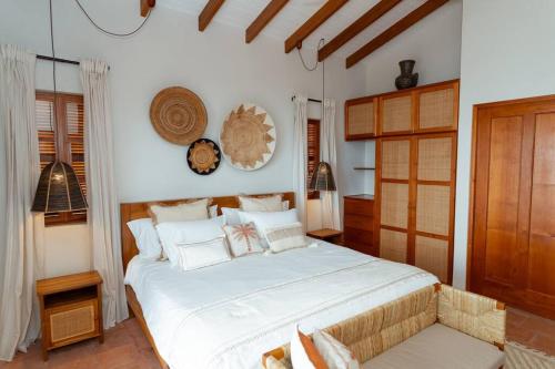 Postel nebo postele na pokoji v ubytování Pedasí, Playa Los Destiladeros Casa Serena