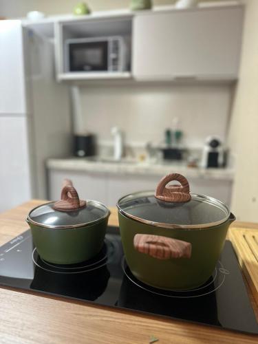 Dapur atau dapur kecil di Studio Nobre On São Mateus
