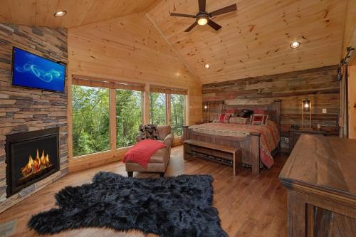 Ένα ή περισσότερα κρεβάτια σε δωμάτιο στο Big Sky Lodge