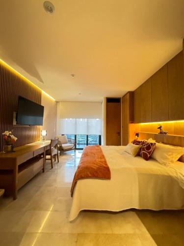 Katil atau katil-katil dalam bilik di Zantamar La Cruz Beach & Pool