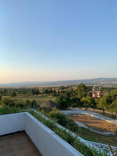 a view from the balcony of a house at Villa Georgius in Néon Rýsion