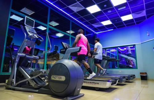 Fitness centrum a/nebo fitness zařízení v ubytování Boutique Hotel