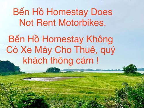 a picture of a field with the words ben h hog homesteadery does not at Bến Hồ Homestay in Xã Gia Tân