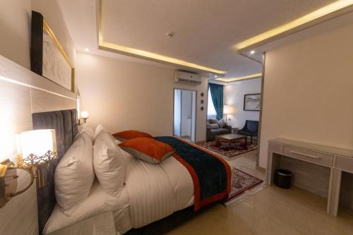 Katil atau katil-katil dalam bilik di Petra Canyon Hotel