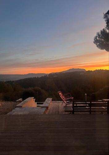 Photo de la galerie de l'établissement Havre de paix face a la Sainte Victoire, à Meyreuil