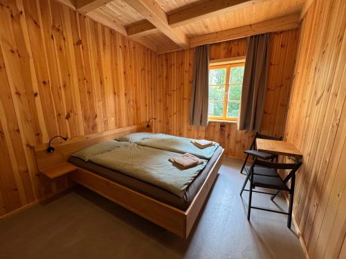 Postel nebo postele na pokoji v ubytování Bio-Hof Lexmühle