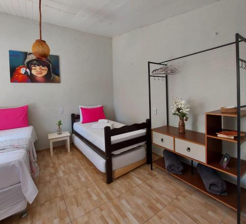 Ένα ή περισσότερα κρεβάτια σε δωμάτιο στο Na Casa Delas Jericoacoara