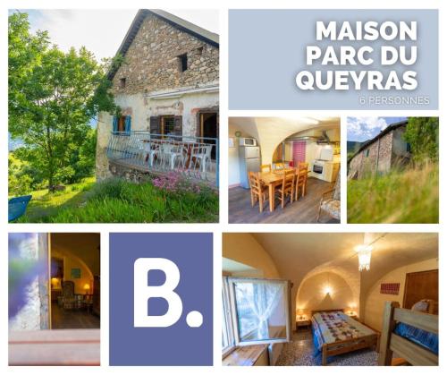 un collage de photos d'une maison dans l'établissement Maison - Parc naturel du Queyras - Pleine nature, à Eygliers