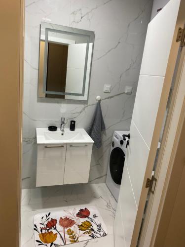 Koupelna v ubytování Apartman Sarah