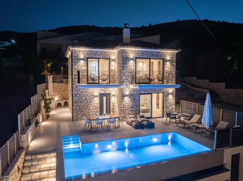 Luxury Stone Villa Aris, ideally located just a 5-minute walk from restaurants and shops