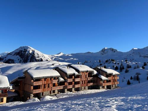 Studio à Plagne Villages, accès pistes, balcon
