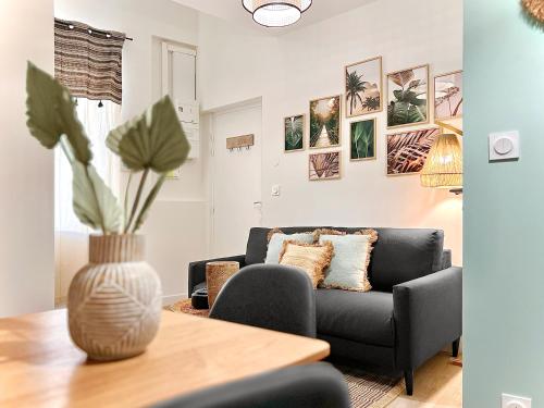 Ruang duduk di Emeraude Duplex