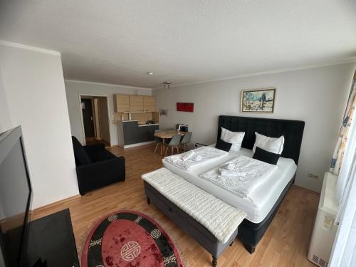 Postel nebo postele na pokoji v ubytování Wohnung in Sankt Englmar Nr 512