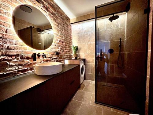 Ένα μπάνιο στο Apartament z widokiem na morze