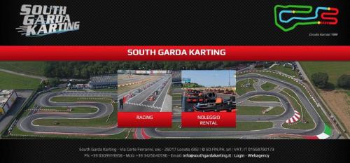 a computer screen with a picture of a race track at Garda Lake Maison d'Isabella in Lonato del Garda