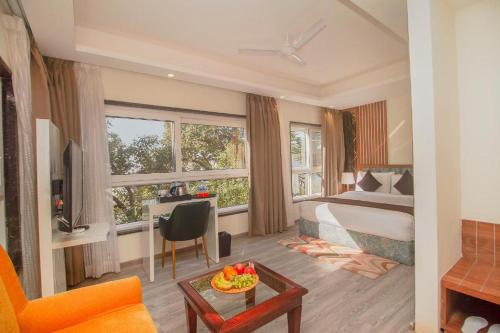 Posezení v ubytování Baris resort Mussoorie