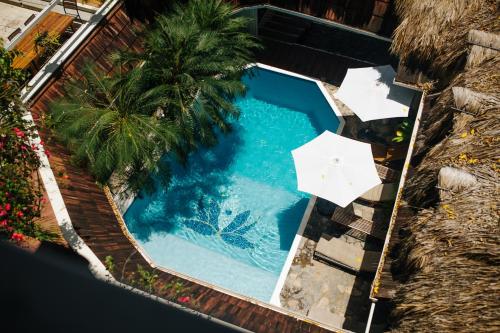 Bazén v ubytování Tranquilseas Eco Lodge & Dive Center nebo v jeho okolí