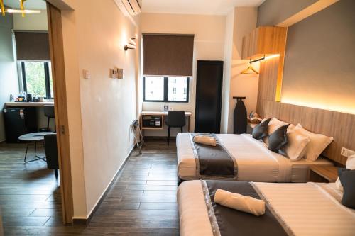 Χώρος καθιστικού στο DJ Citi Plaza Hotel & Suites