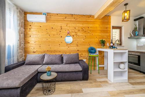 Χώρος καθιστικού στο Cozy holiday home SEAFRONT II