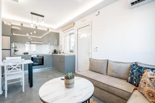 Kuchyň nebo kuchyňský kout v ubytování Velvet Apartments