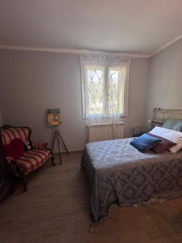 Postel nebo postele na pokoji v ubytování Tramonti in Valdichiana