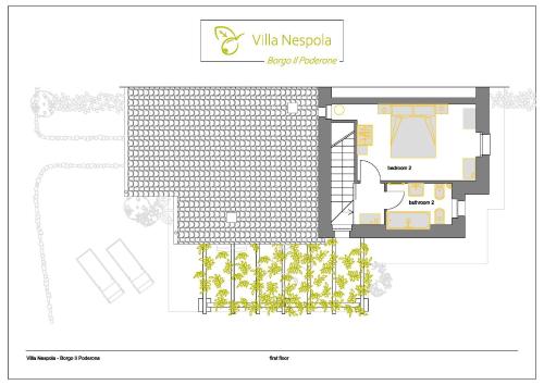 Pelan lantai bagi Villa Nespola