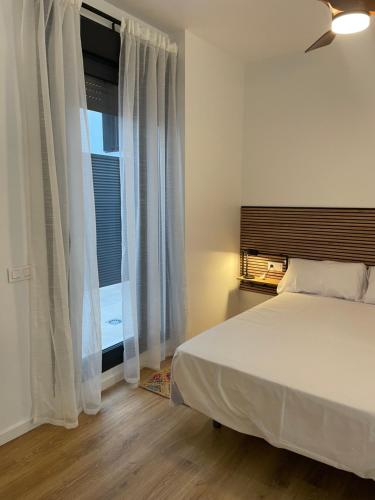 Posteľ alebo postele v izbe v ubytovaní Precioso apartamento en Málaga Centro