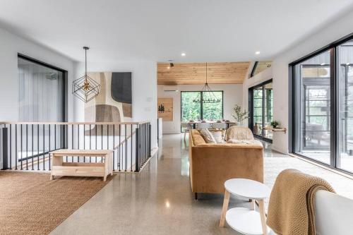 Χώρος καθιστικού στο Chalet le Bengal - Le luxe à la montagne