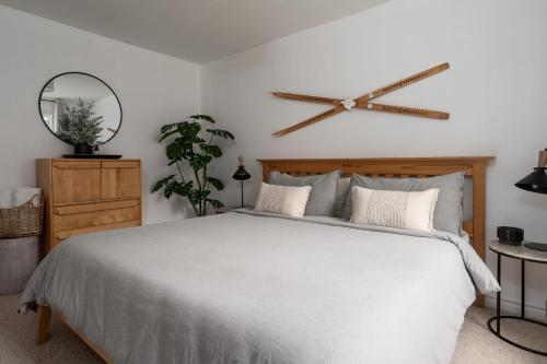 En eller flere senge i et værelse på La Halte Mont-Blanc Ski in out