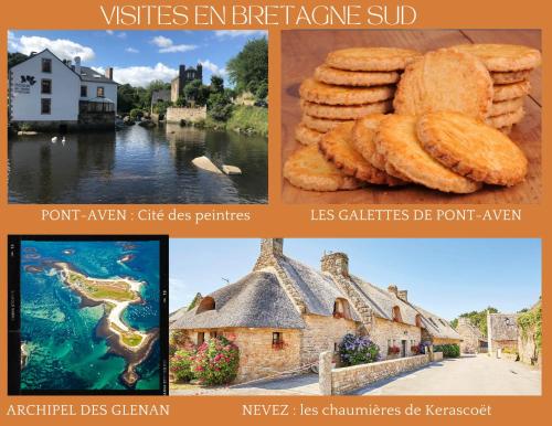 a collage of pictures of different villages and houses at Ô StudiO Terrasse - Centre ville de Lorient - Gare in Lorient