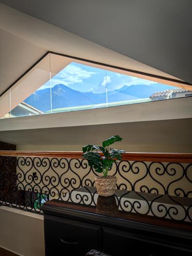 Nespecifikovaný výhled na hory nebo výhled na hory při pohledu z hotelu
