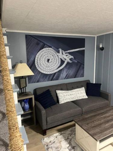 Ein Sitzbereich in der Unterkunft Captains Cove